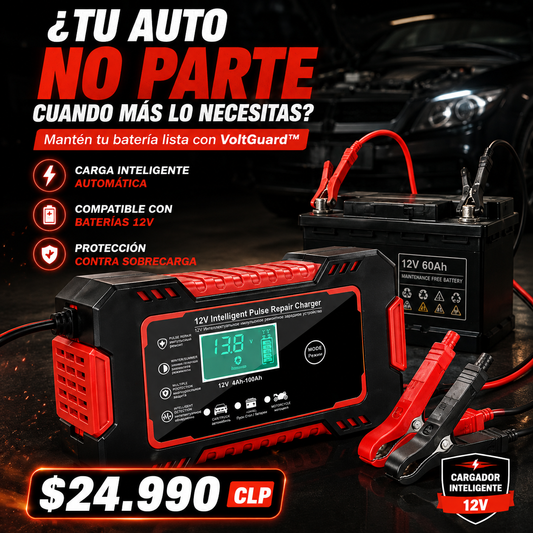 VoltGuard™ - Cargador Inteligente 12V para Baterías