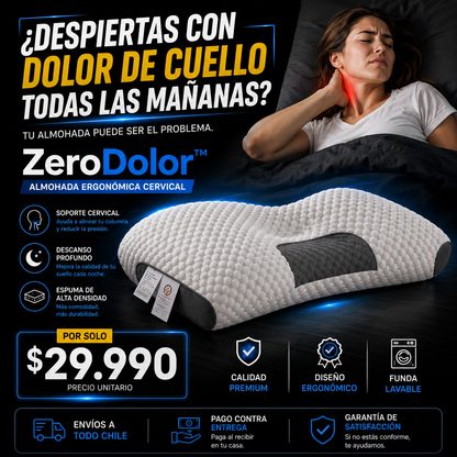 ZeroDolor™ Pro - Almohada Cervical Ergonómica Premium